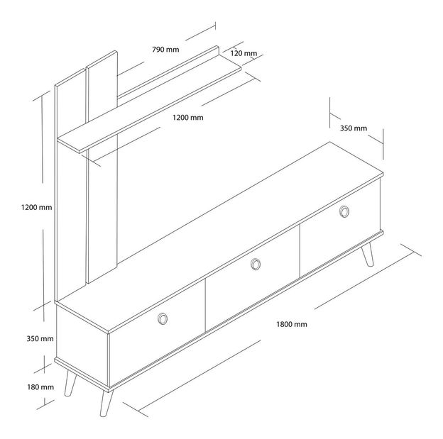 Obývacia stena Terrea (dub)