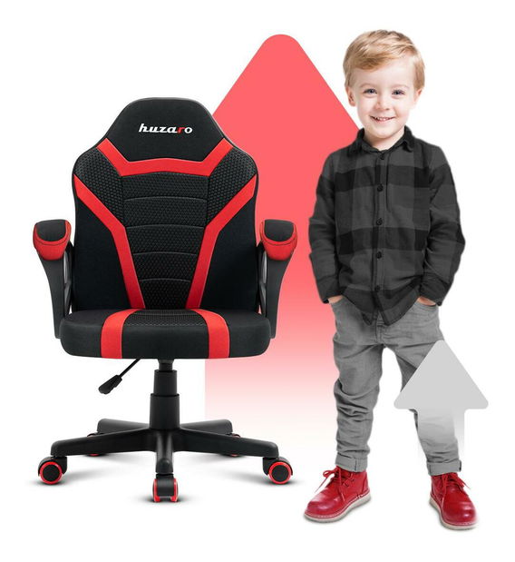 Scaun gaming pentru copii Rover 1 (negru + roșu)