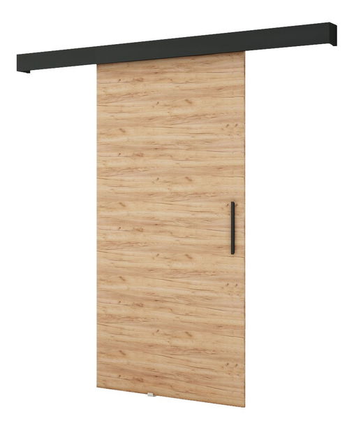 Uși culisante 90 cm Louis I (craft auriu + negru mat + negru mat)