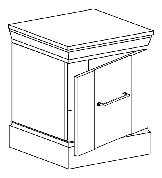 Nočný stolík Atena 07 (craft zlatý)