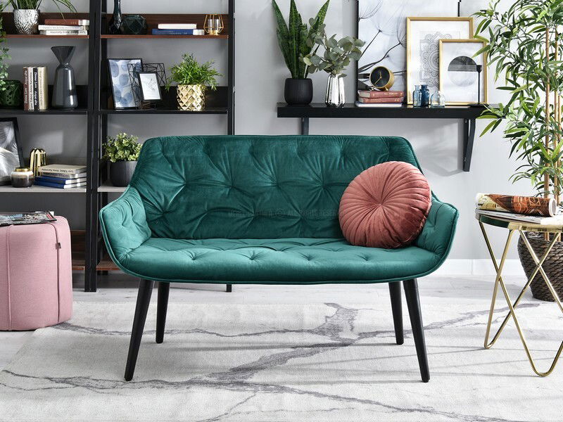 Pohovka Igor (zelená + čierna)