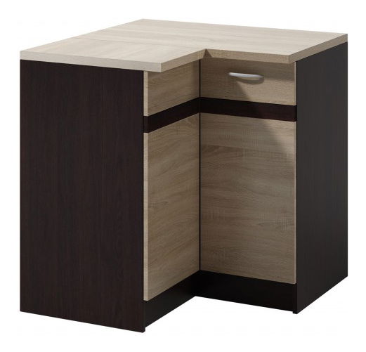 Dolná kuchynská skrinka, rohová Lenna LV-12 (sonoma svetlá) (L)