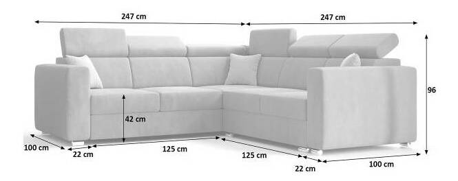 Sarokkanapé Viktoria 2R2 (B) (sötétzöld)