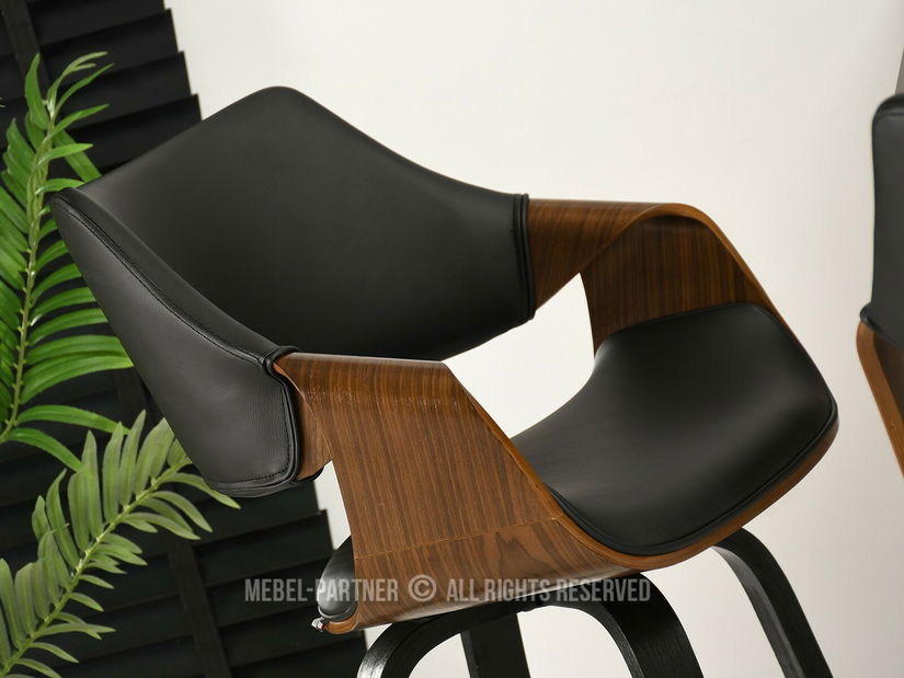 Stolička Rolf H (orech tmavý + čierna)