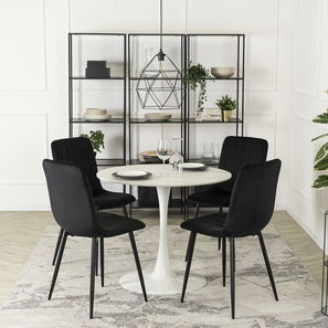 Jedálenský stôl Simulacros (biela) (pre 4 osoby)