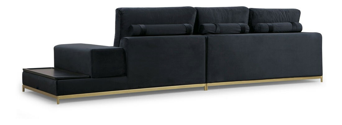 Canapea Lujza (Negru + Auriu)