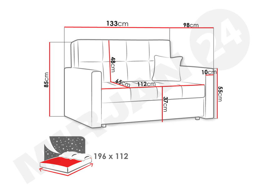 Kanapé Gratissmo (szürke) *bazár
