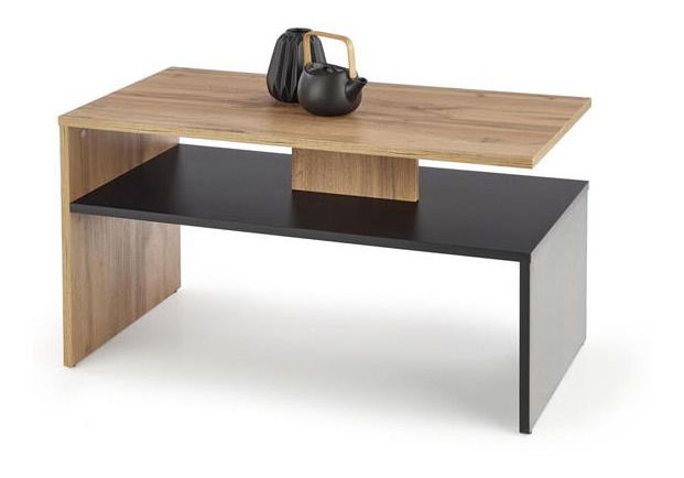 Masă de cafea Sitar (negru + stejar wotan)