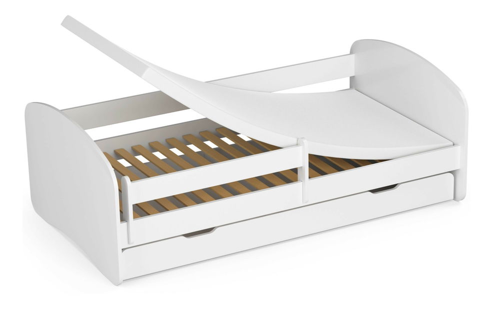 Detská posteľ Pranshi III (biela) (s matracom)