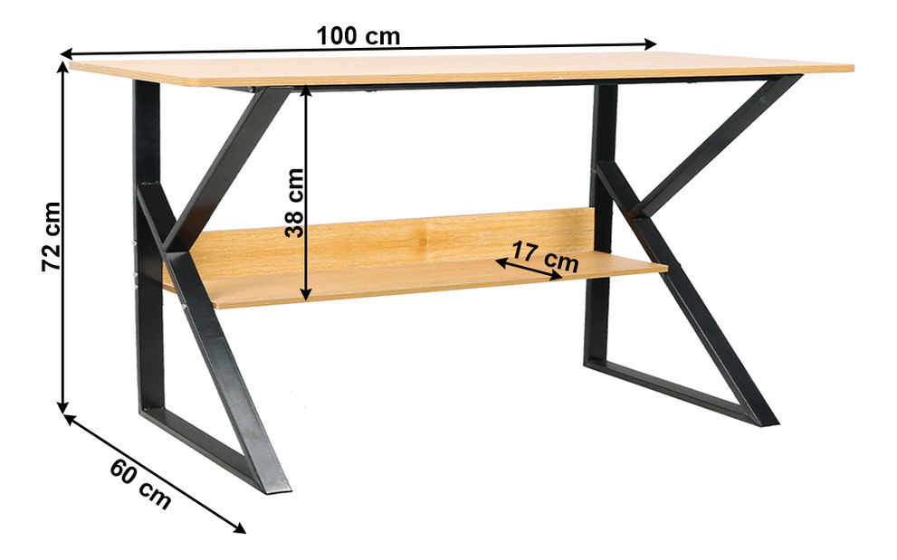 Masă de scris Torcor 100 (Fag + negru)