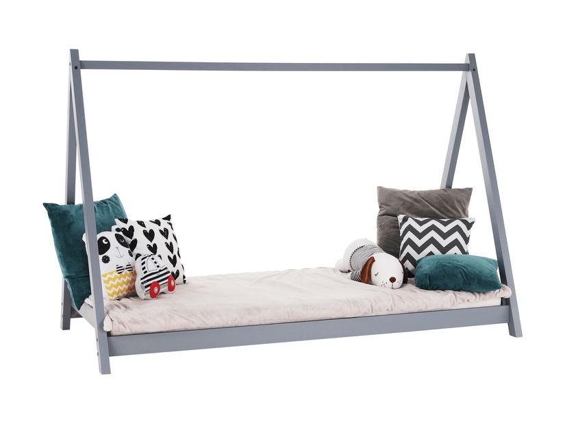 Egyszemélyes ágy 90 cm Gross (szürke)