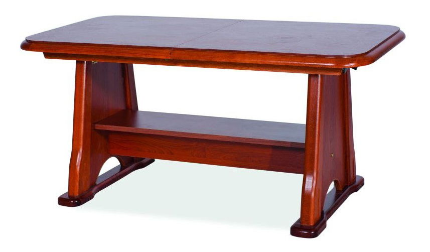 Rozkladací konferenčný stolík 130-170 cm Barabara (gaštan + gaštan)