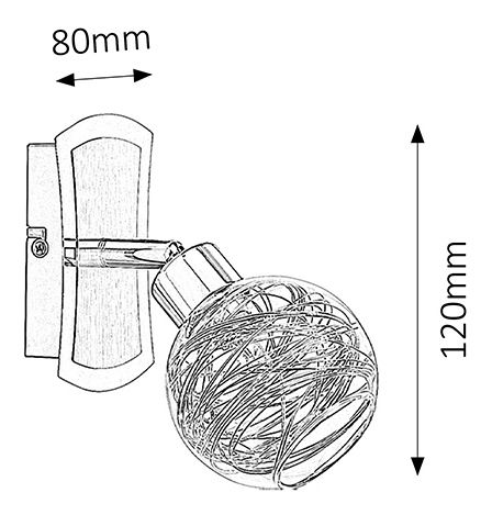 Bodové svietidlo Bella 6015 (chrómová + saténová chrómová)