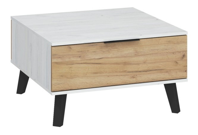 Masă de cafea Shela SVN-06 (craft alb + craft auriu)