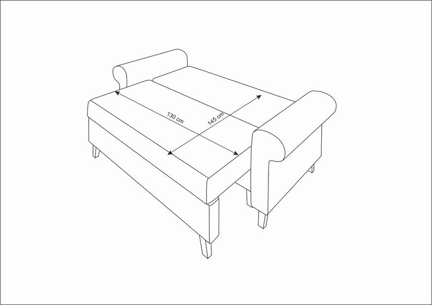 Háromszemélyes kanapé Ostrol (szürke)