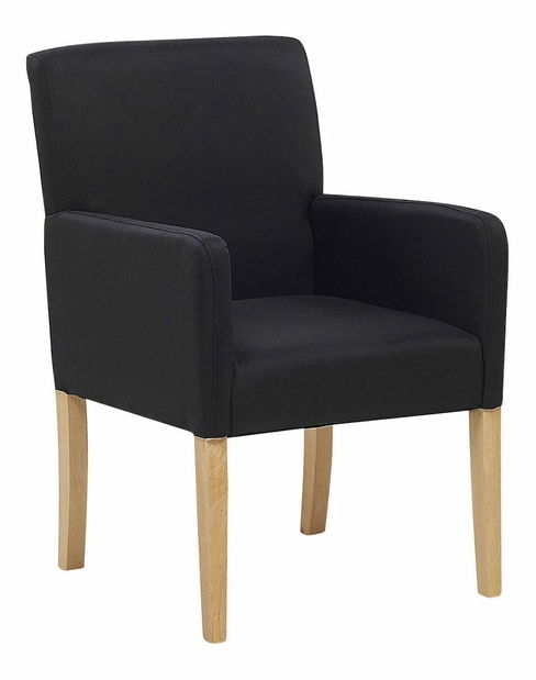 Scaun de sufragerie ROCKY (textil) (negru)