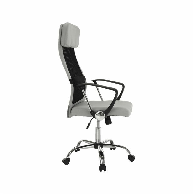 Fotoliu de birou Fissa (gri + negru)