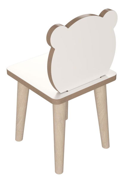 Măsuță pentru copii cu scaun Sonka 1 (alb + gri)