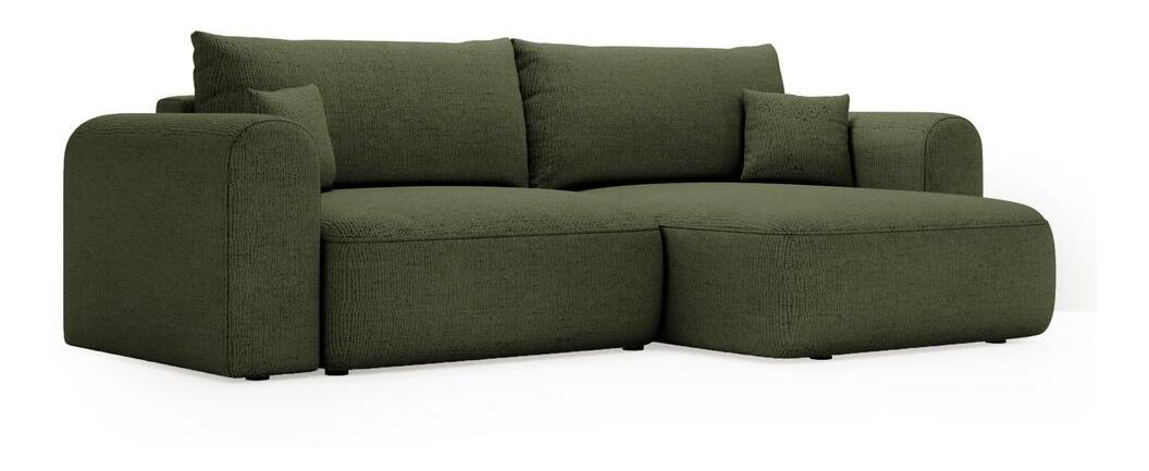 Rohová sedacia súprava Sorento (olivová + čierna)