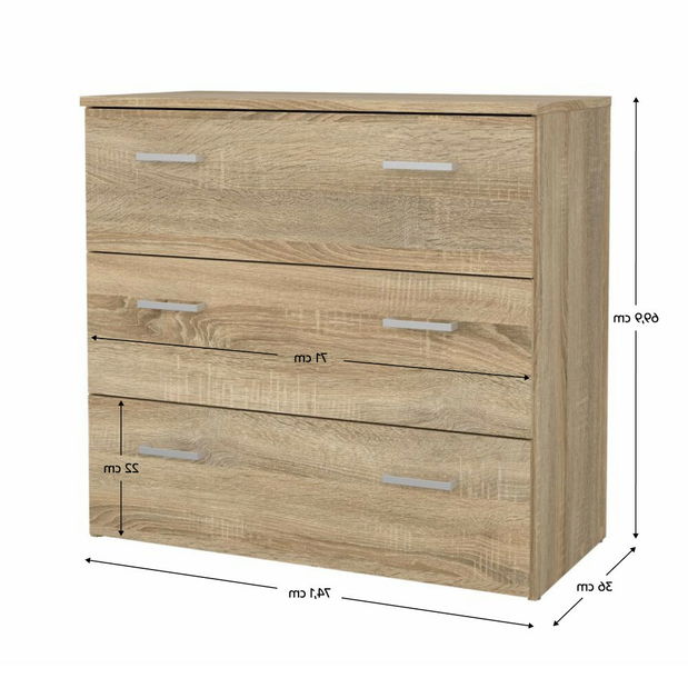 Komoda Variar 3 (hrast sonoma) 