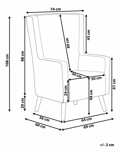 Fotoliu Oneza (galben)