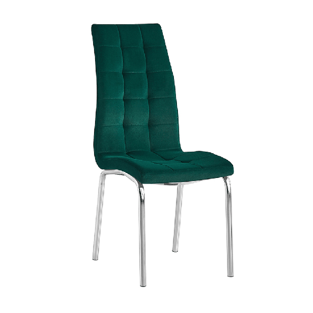 Jedálenská stolička Harison NEW (smaragdová + chróm) *výpredaj