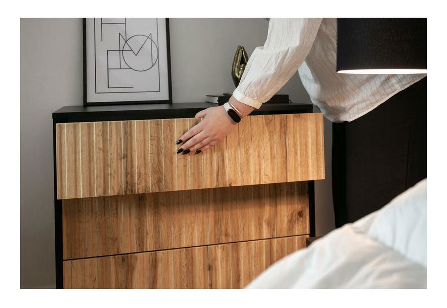 Komoda Biel B6 (čierna)