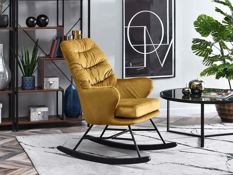 Kreslo Lusil (zlatá + čierna)