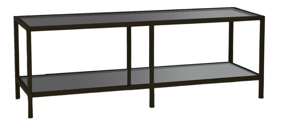 TV asztal Sibade 2 (sötétszürke + fekete) 