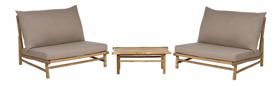 Záhradná zostava Theta (svetlé drevo + tmavosivá) 