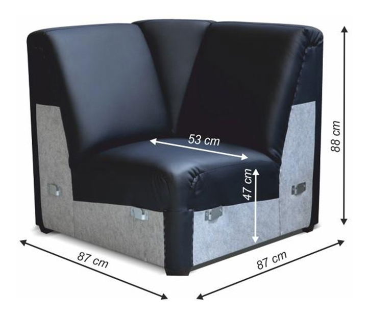 Rohová časť R Bittary (čierna)