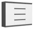 Fiókos komód Riveus (antracit + fehér)