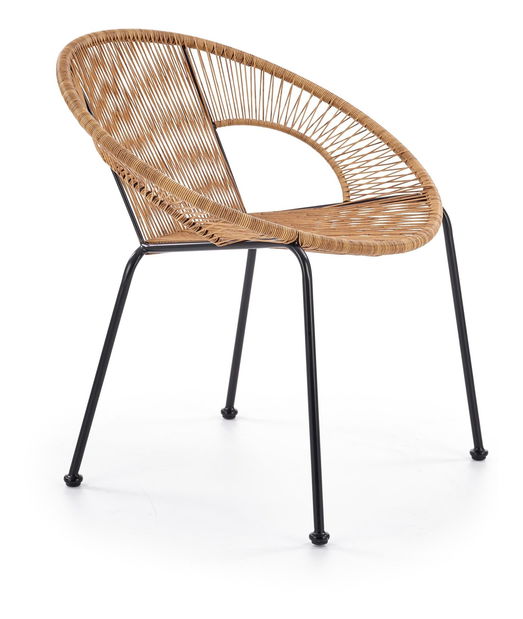 Vrtna fotelja Barca (prirodna + crna)