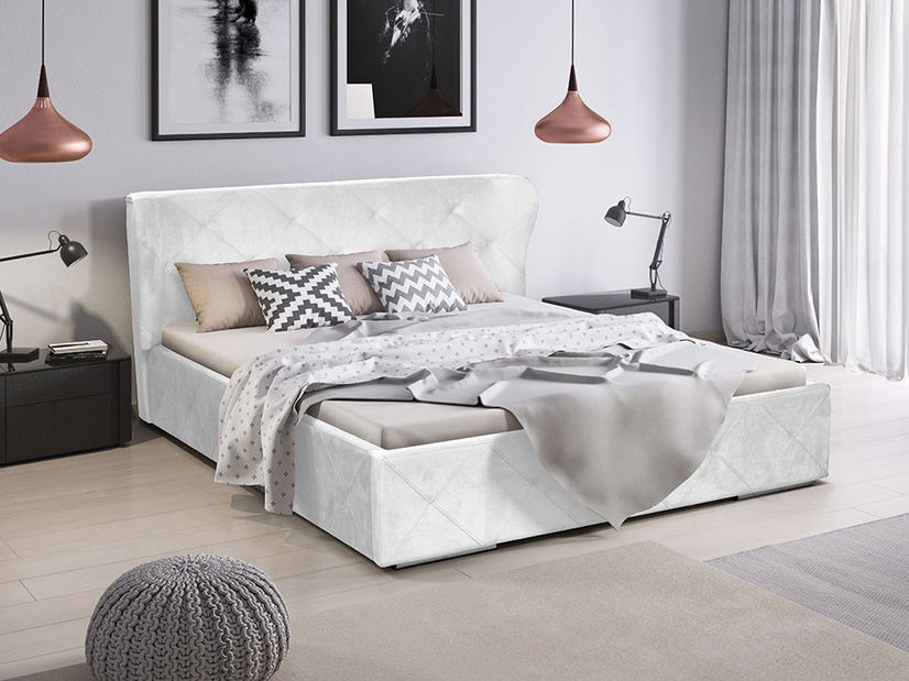 Manželská posteľ 160 cm Oleus (biela)