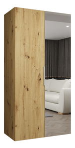Ruhásszekrény 100 cm Mirabella 2 (artisan tölgy + kasmír)