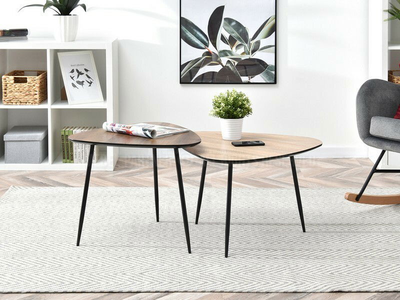 Dohányzóasztal Rossi Zest Xl (szonoma + fekete)