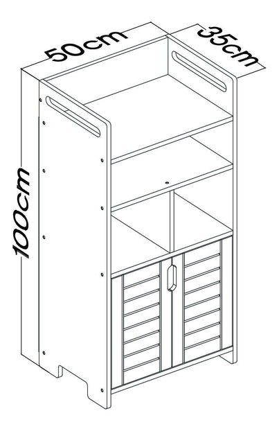 Fürdőszoba szekrény Porluntto 1 (nyírfa)