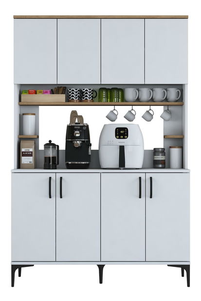 Policová skriňa Jenaretta 176 (biela + orech)