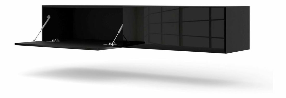 TV stolík/skrinka Banksy 160 (čierna lesklá)