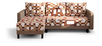 Colțar Glimmer L (capuccino + multicolor) (S)