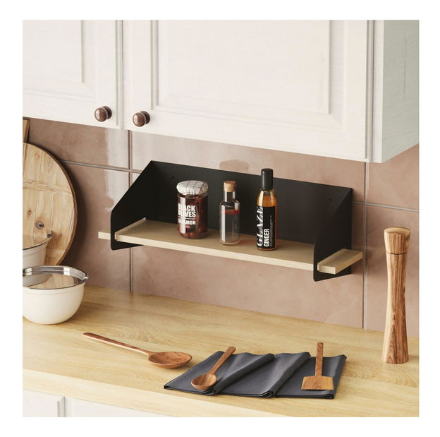 Fali polc Longoan 1 (fekete)