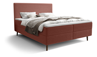 Egyszemélyes ágy 120 cm Napoli Bonell (terakotta) (ágyráccsal, tárolóhellyel)