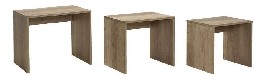 Set 3buc. măsuțe cafea Losuku 2 (nuc deschis)