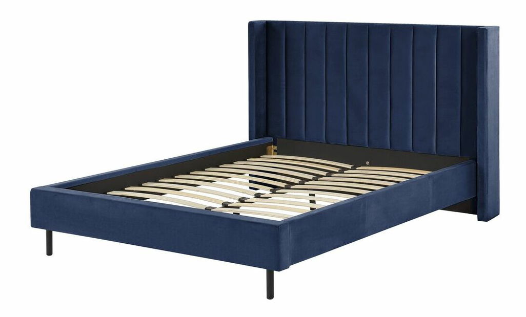 Bračni krevet 140 cm Vue (plava) (s podnicom)