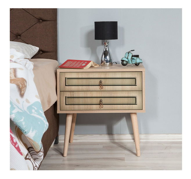 Éjjeliszekrény Sopatu 9 (szonoma tölgy)