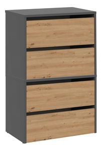 Pantofar (dulap pantofi) Metido 2 (antracit + stejar artisan)