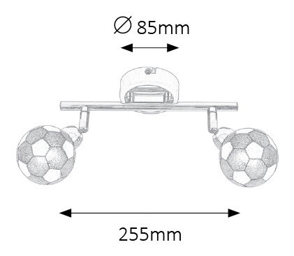 Dekoratívne svietidlo Frankie 4472 (chrómová + čierna)