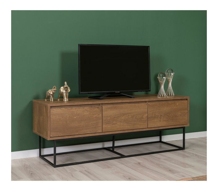 Súprava nábytku do obývacej izby Laxi 16 (orech + čierna)