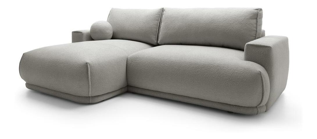 Rohová sedacia súprava Dita mini (L) (svetlosivá + čierna)