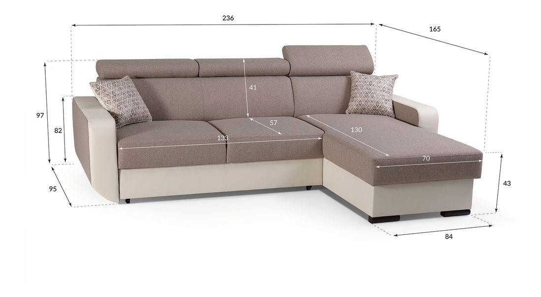 Colțar Istar (Maro + Bej) (S)